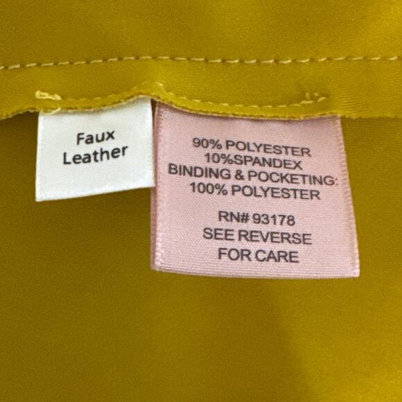 Philosophy Faux Suede Open Front Moto Style Jacket Yellow Size S - Picture 5 of 11